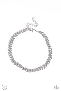 Point In Time Silver Anklet- Paparazzi