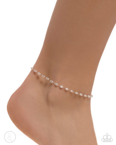 Pearl Purpose White Anklet- Paparazzi