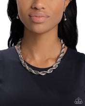 Load image into Gallery viewer, Complete Curves Silver Necklace- Paparazzi