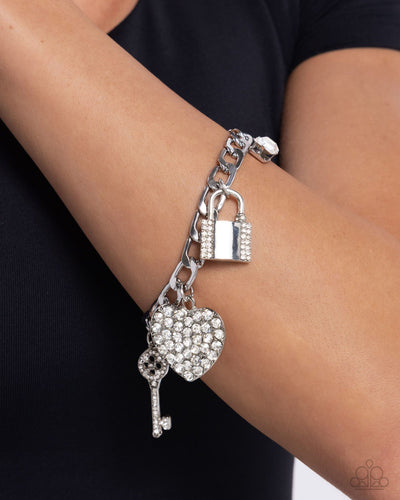 Fortified Fashion White Bracelet- Paparazzi