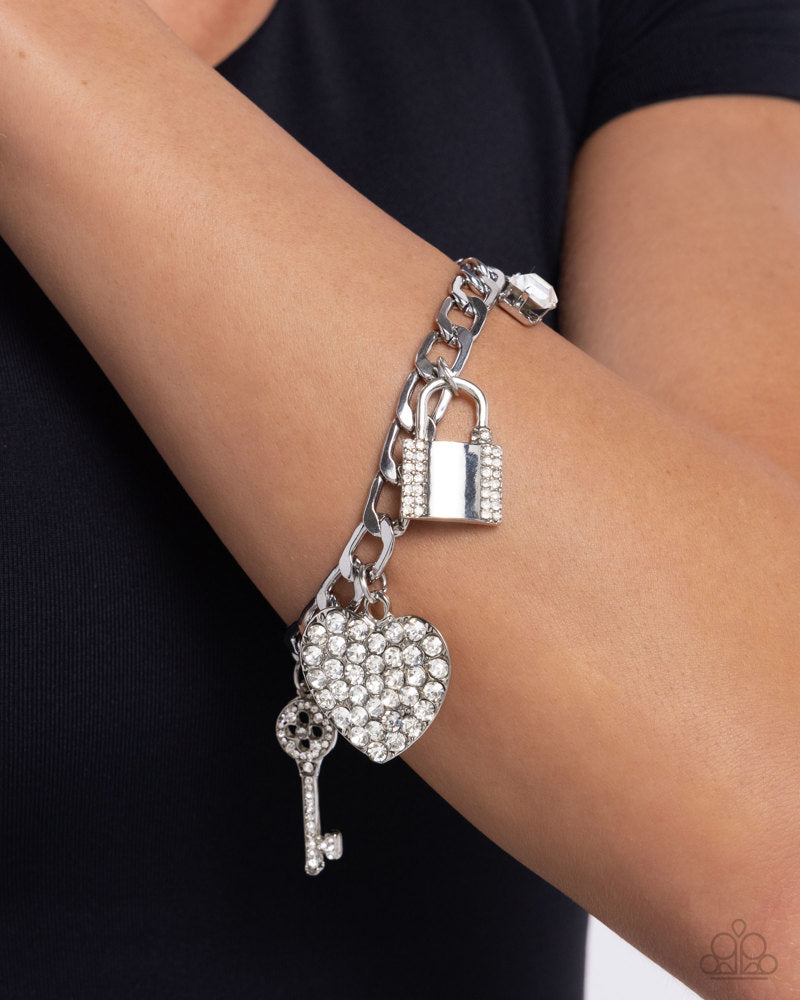 Fortified Fashion White Bracelet- Paparazzi