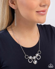 Load image into Gallery viewer, Sleek Staccato Silver Necklace- Paparazzi
