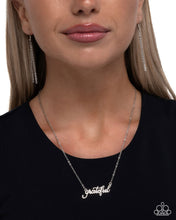 Load image into Gallery viewer, Grateful For You Silver Necklace- Paparazzi