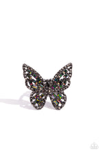 Load image into Gallery viewer, Flauntable Flutter Multi Ring (Black)- Paparazzi