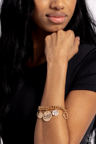 GLITTER and Grace Gold Bracelet- Paparazzi