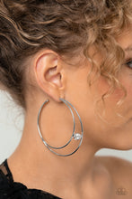 Load image into Gallery viewer, Theater HOOP White Earrings- Paparazzi