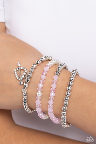 Heart-struck Haute Pink Bracelet- Paparazzi