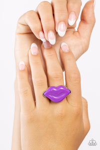 Lively Lips Purple Ring- Paparazzi