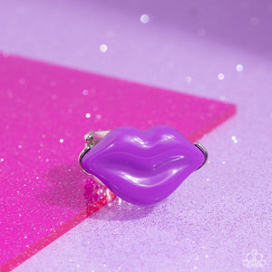 Lively Lips Purple Ring- Paparazzi