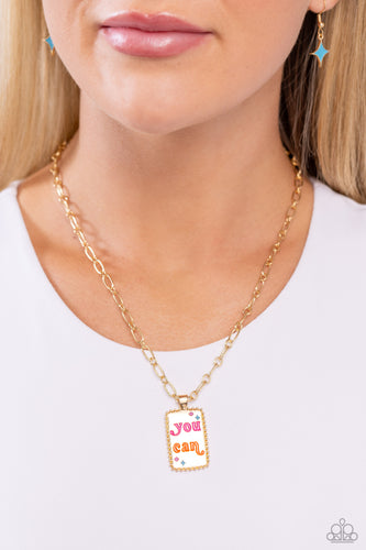 Yes You Can Gold Necklace- Paparazzi