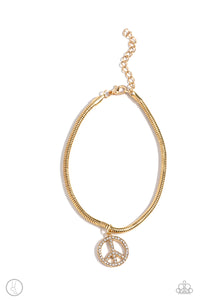 Pampered Peacemaker Gold Anklet- Paparazzi