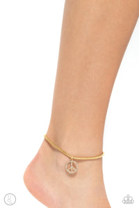 Pampered Peacemaker Gold Anklet- Paparazzi