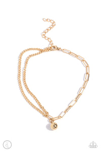Solo Sojourn Gold Anklet- Paparazzi