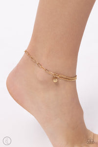 Solo Sojourn Gold Anklet- Paparazzi