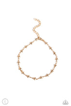 Load image into Gallery viewer, Starry Swing Dance Gold Anklet- Paparazzi