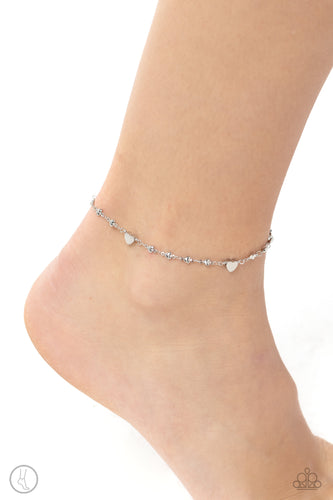 Highlighting My Heart Silver Anklet- Paparazzi