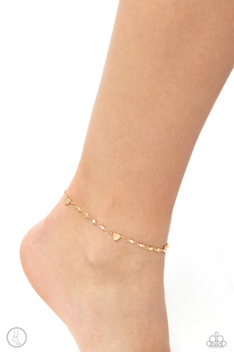 Highlighting My Heart Gold Anklet- Paparazzi