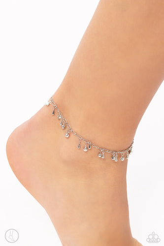 Sprinkled Selection White Anklet- Paparazzi
