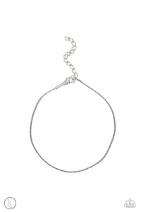 High-Tech Texture Silver Anklet- Paparazzi