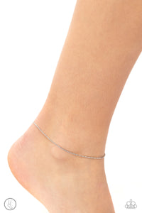 High-Tech Texture Silver Anklet- Paparazzi