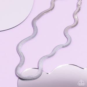 Spray Paint Sass White Necklace- Paparazzi
