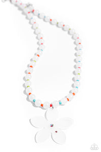 Nostalgic Novelty White Necklace- Paparazzi