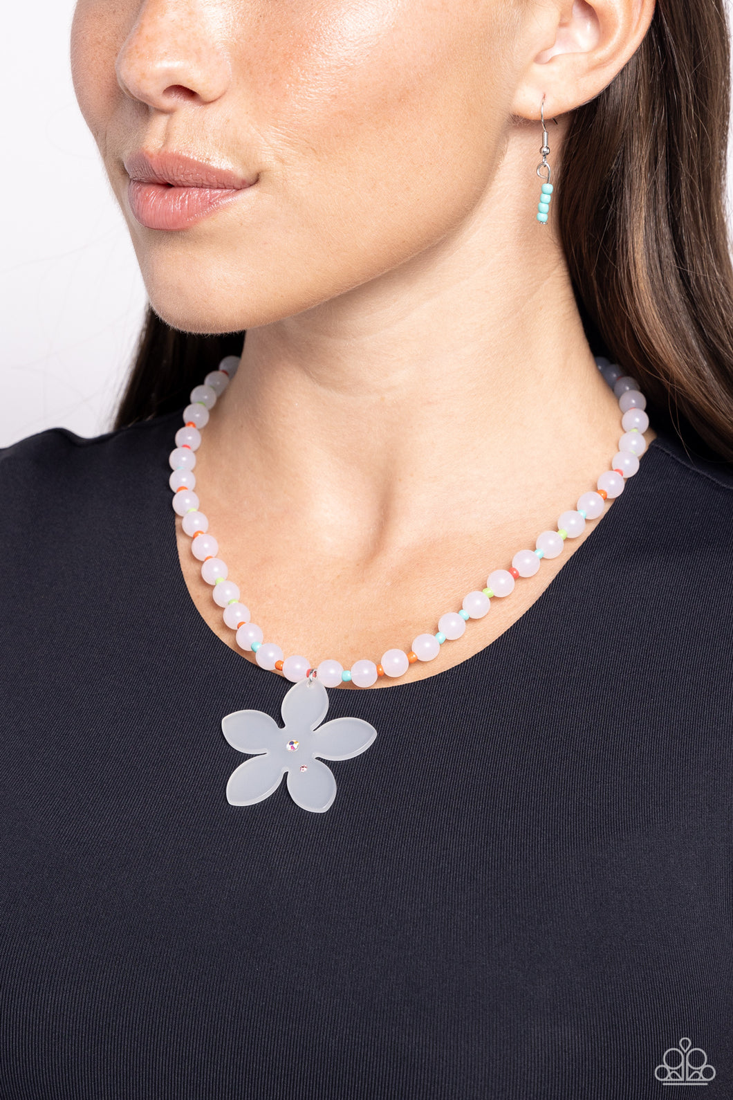 Nostalgic Novelty White Necklace- Paparazzi