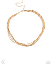 Load image into Gallery viewer, Monochromatic Marvel Gold Choker Necklace- Paparazzi