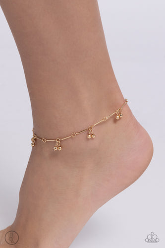 A SMILE A Minute Gold Anklet- Paparazzi
