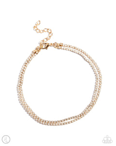 Dainty Declaration Gold Anklet- Paparazzi