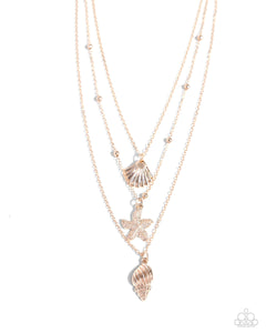 Seashell Sonata Rose Gold Necklace- Paparazzi