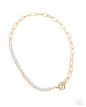 Load image into Gallery viewer, Mismatched Monarchy Gold Necklace- Paparazzi