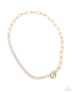 Mismatched Monarchy Gold Necklace- Paparazzi
