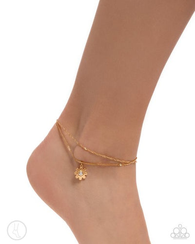 Blossoming Breeze Gold Anklet- Paparazzi