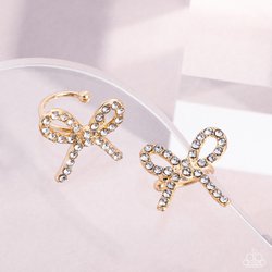 Convincing Charm Gold Cuff Earrings- Paparazzi