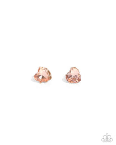 Sweetheart Stunner Gold Post Earrings- Paparazzi
