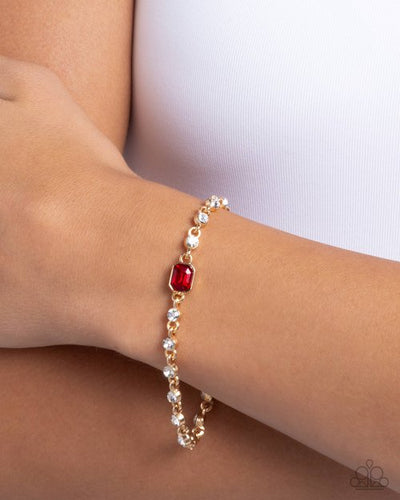 Fitted Fidelity Red Bracelet- Paparazzi