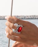 Crab Confidence Red Ring- Paparazzi