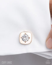 Load image into Gallery viewer, Emboldened Elegance Gold Cuff Links- Paparazzi
