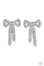 Load image into Gallery viewer, Just BOW With It White Earrings- Paparazzi