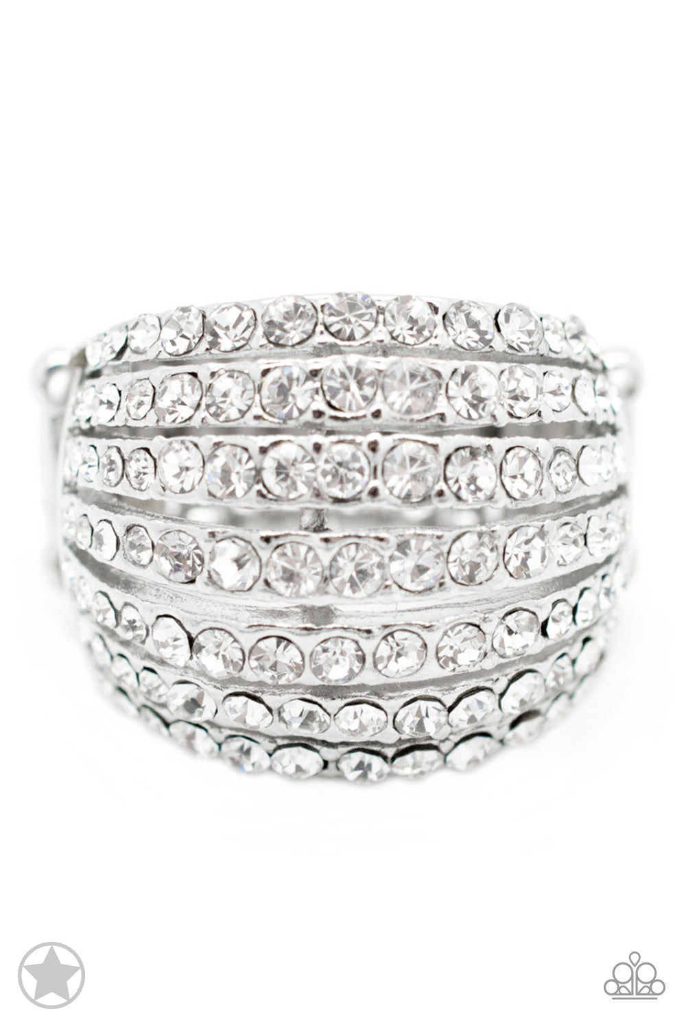 Blinding Brilliance White Ring- Paparazzi