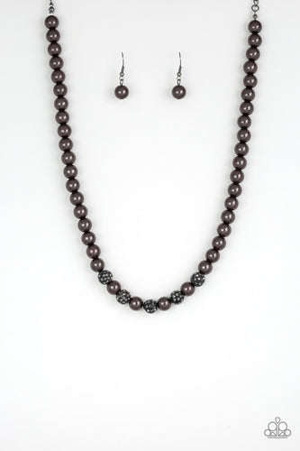Poss Boss Black Necklace and Bracelet Set- Paparazzi