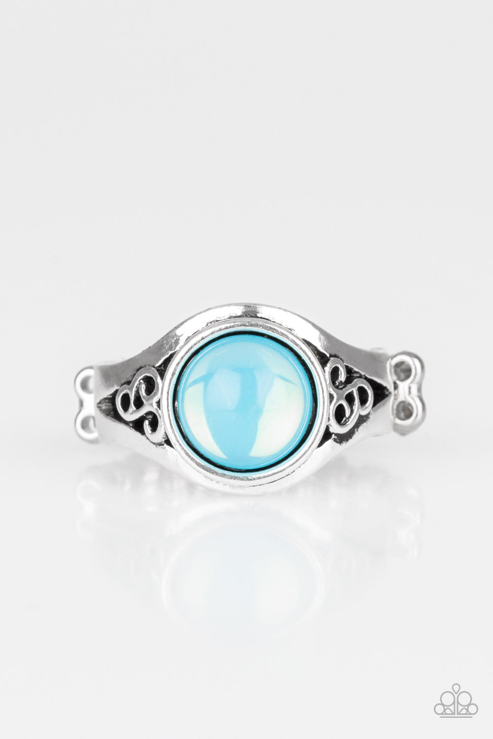 It Just Goes To GLOW Blue Ring- Paparazzi
