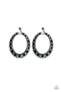 All For Glow Green Post Earring- Paparazzi