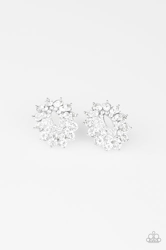 Brighten The Moment White Post Earring- Paparazzi