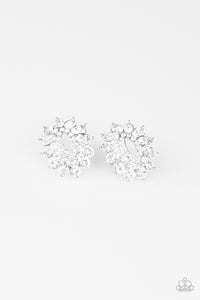 Brighten The Moment White Post Earring- Paparazzi