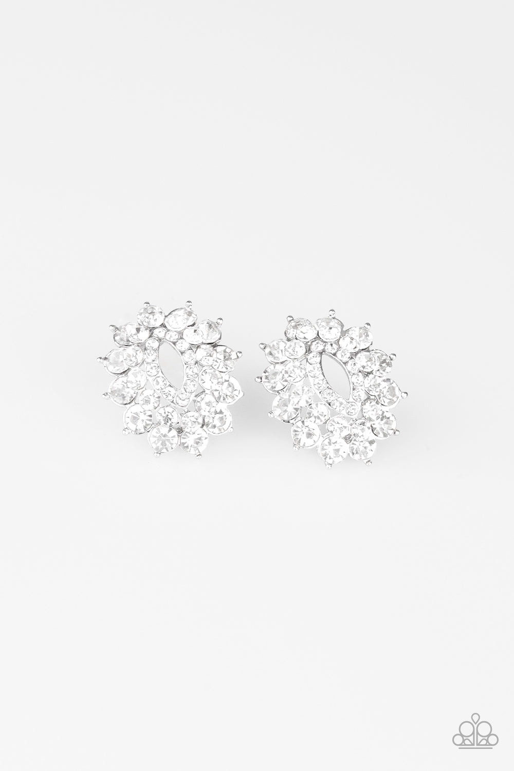 Brighten The Moment White Post Earring- Paparazzi