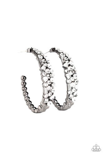 A GLITZY Conscience Black Earrings- Paparazzi