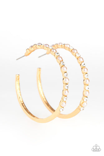 A Sweeping Success Gold Hoop Earrings- Paparazzi