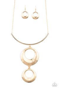 Egyptian Eclipse Gold Necklace- Paparazzi